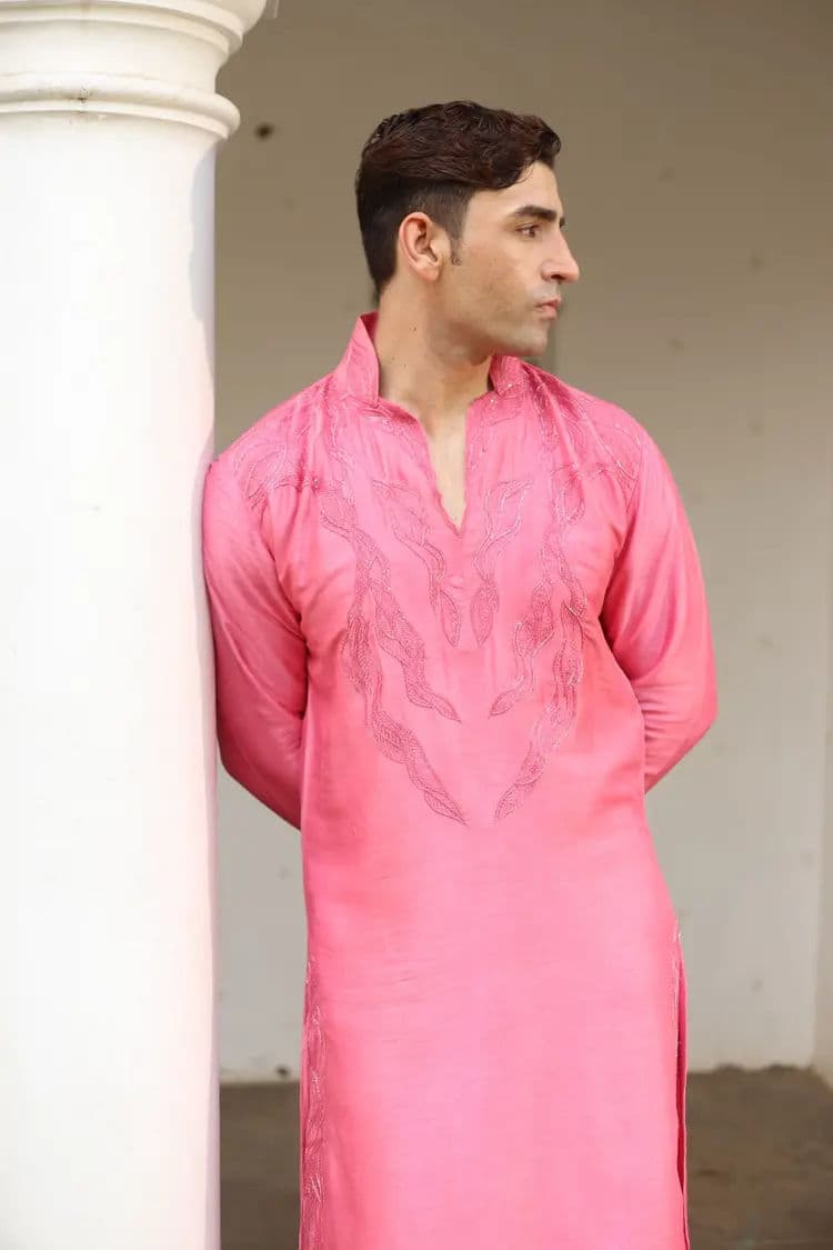 bubble pink kurta
